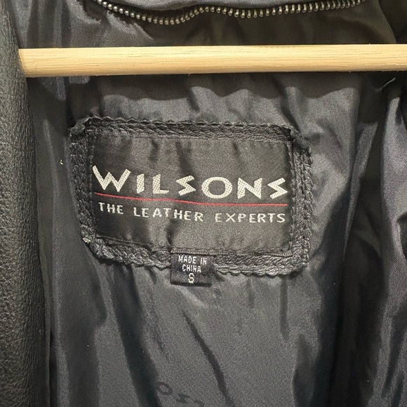 Vintage Wilsons Retro 80s Bomber Moto Leather Jacket Size Small - Picture 10 of 11